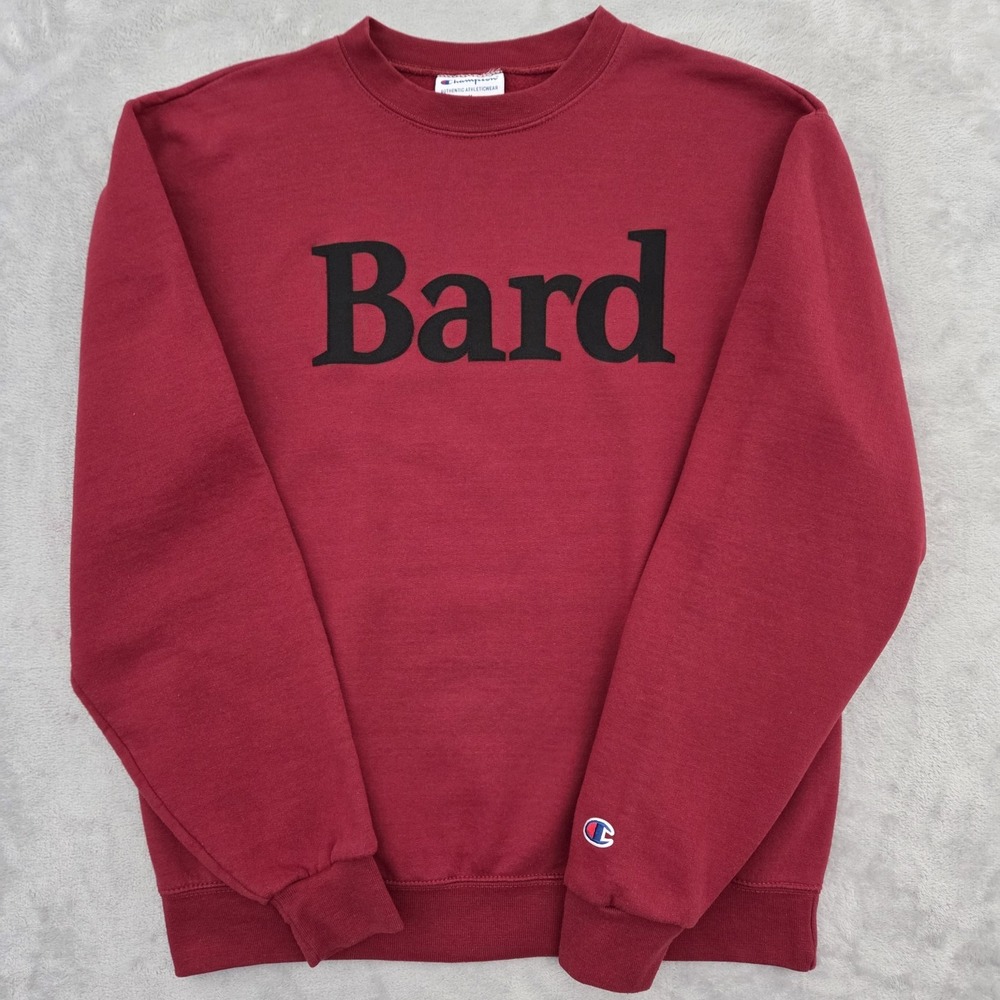 Vintage Bard College Champion Sweatshirt Men’s M Burgundy Patch Logo Y2K